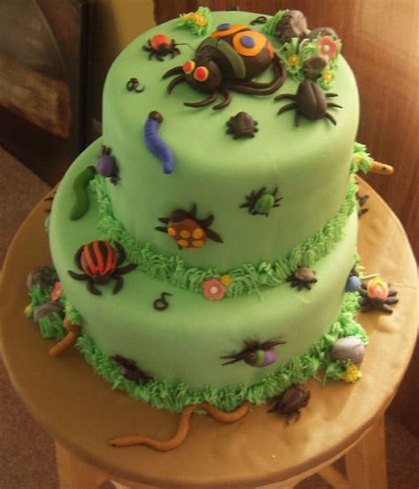 Awesome Bug Cake Worms Spiders Bug Birthday Cakes Boy Birthday