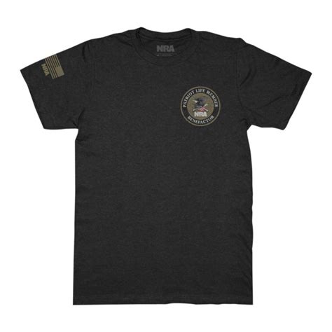 Buy Nra Patriot Life Member Benefactor Black T Shirt Official Nra