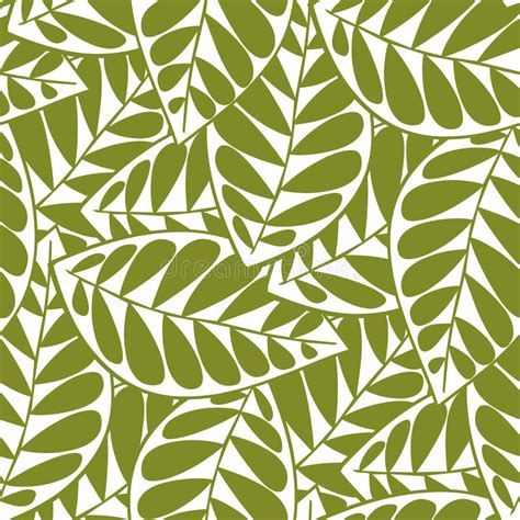 Seamless Leaf Pattern And Background Vector Illustration Stock Vector