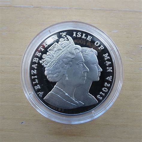 2013 Diamond Jubilee 1 Crown Silver Proof Coin Isle Of Man Queen