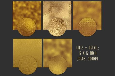 Metallic Gold Textures By Paper Farms Thehungryjpeg