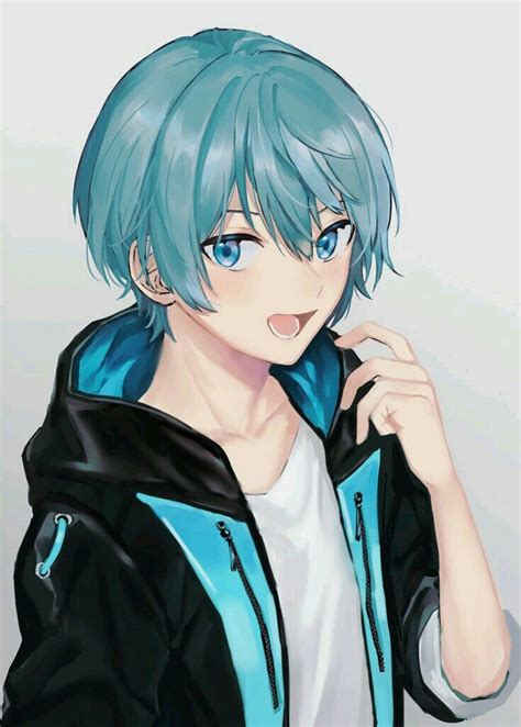 Blue Hair Anime Boy Blue Anime Anime Neko Manga Anime Cool Anime