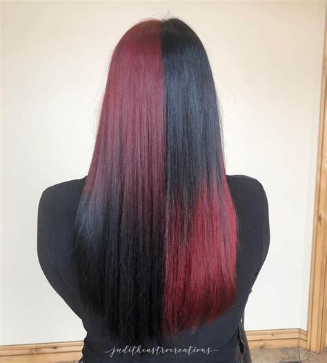 Red And Black Hair Ombre Balayage And Highlights Hair Color For Black