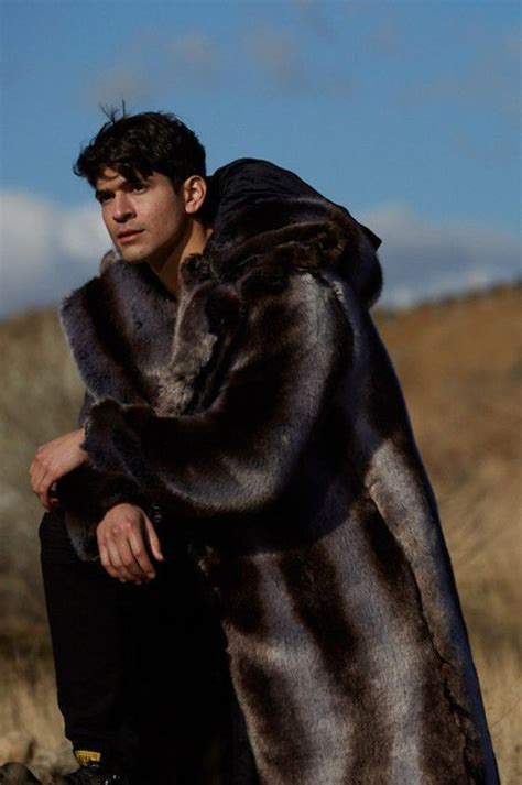 Men S Faux Fur Chinchilla Tissavel Luxury Fur Coat In Etsy Fur