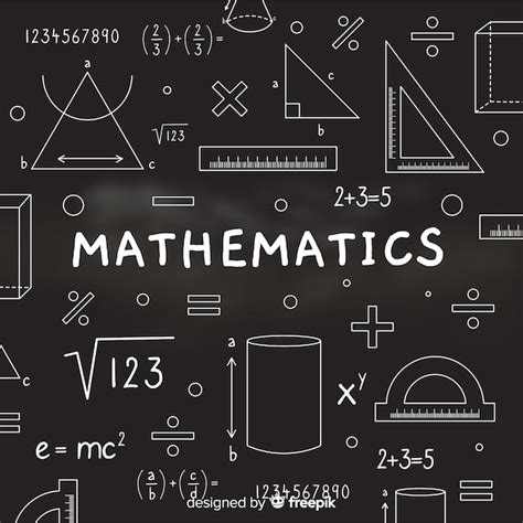 Premium Vector Maths Realistic Chalkboard Background