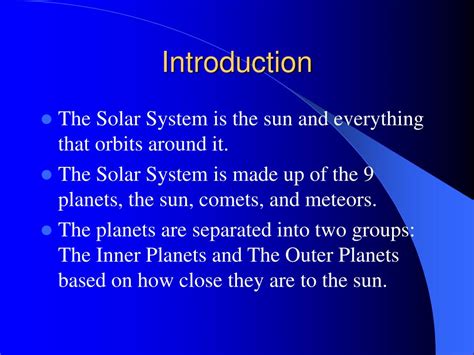 Ppt The Solar System Powerpoint Presentation Free Download Id39350