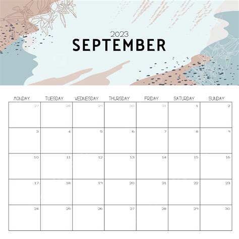 September 2023 Month Calendar Simple 2023 Month September Png And