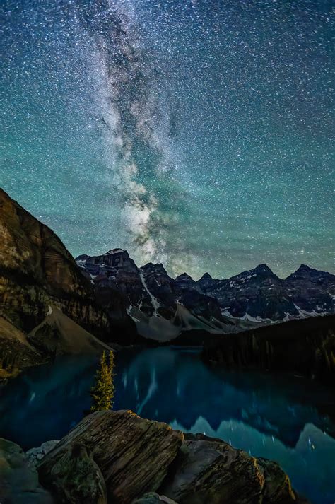 Milky Way At Moraine Lake Banff National Park Ab There Is Flickr
