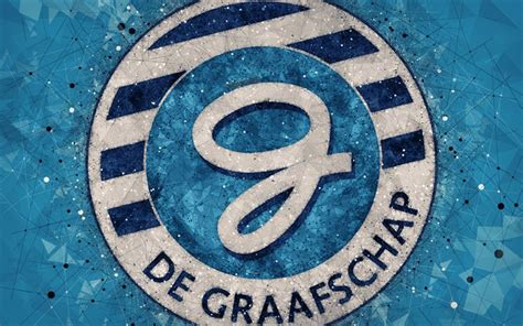 #samen d'ran #veuraltied superboer #meerdanvoetbal. Download wallpapers BV De Graafschap, 4k, logo, geometric art, Dutch football club, blue ...