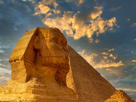 The Great Sphinx Of Giza And The Pyramids In Egypt Stock Image Image