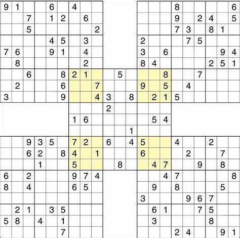 Samurai Settimana Sudoku