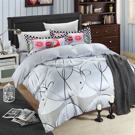 White and ash color elegant bedding set| EBeddingSets