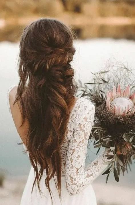 84 Romantic Braided Wedding Half Updos Weddingomania