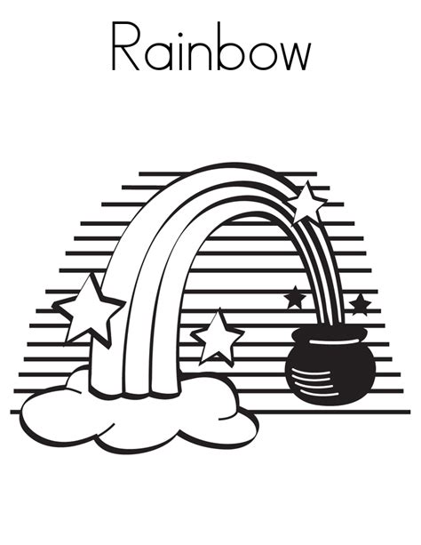 Rainbow themed printable pdf coloring pages for toddlers, preschool learners, and kindergartners are a fun and versatile addition to lessons about weather. Free Printable Rainbow Coloring Pages For Kids