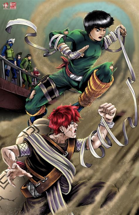 Gaara Vs Rock Lee By Tyrinecarver On Deviantart