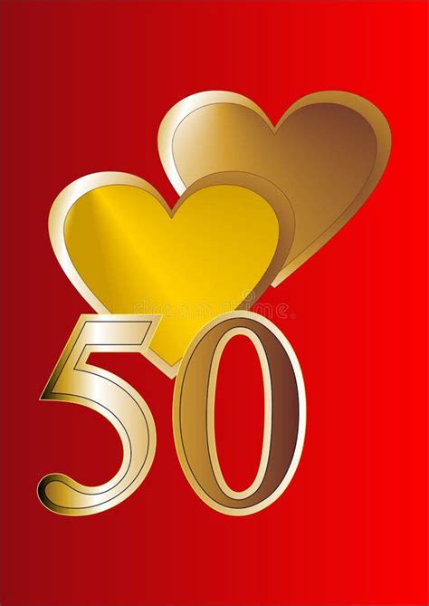 50th Wedding Anniversary Card Stock Vector Illustration Of Background