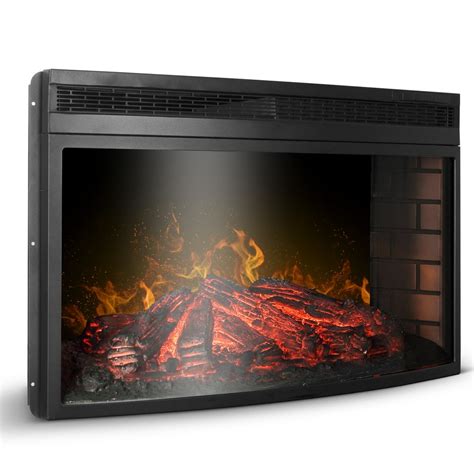 Belleze 33 Electric Fireplace Insert Recessed In Wall Freestanding