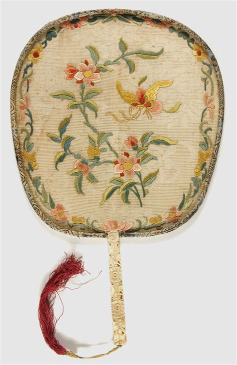 Philadelphia Museum Of Art Collections Object Fan Embroidered Silk