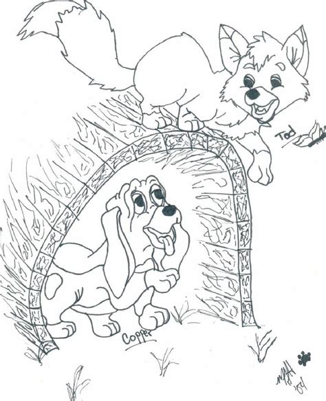 The Fox And Hound 2 Coloring Pages Coloring Pages