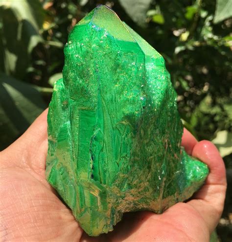 Green Aura Quartz Crystal Clusterangel Aura Quartz Crystal Etsy Uk