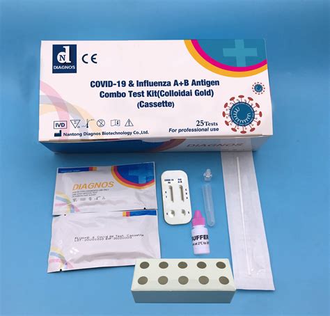 Diagnos Swab Covid 19 Antigen And Flu Ab Combo Test Kit Box Of 25