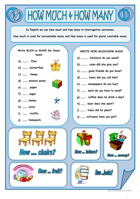 How Much And How Many Worksheet Free Esl Printable Worksheets Made By