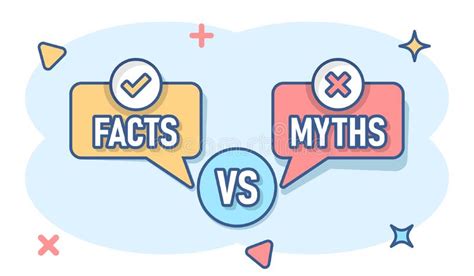 Myths Vs Facts Icon In Comic Style True Or False Cartoon Vector