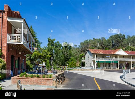 Main Street In The Old Gold Mining Town Of Amador City Southern Gold