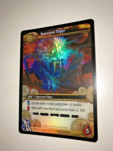 Spectral Tiger Loot Card World Of Warcraft Wow Tcg Loot The Code