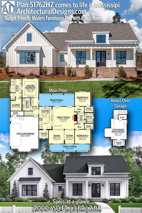 Plan 28940jj: Budget Friendly Fresh Start House With Attached New Eco