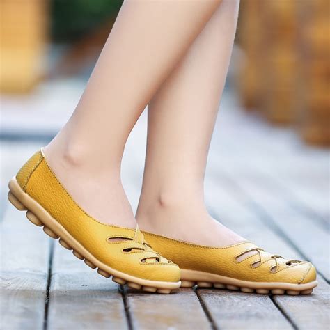 Women Flats Genuine Leather Shoes Woman 13 Color Loafers Women Oxford