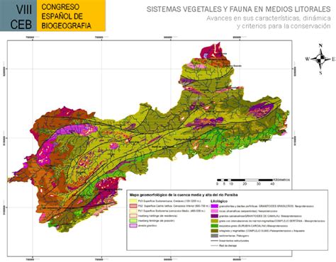 Mapa Geomorfológico Sintético De La Cuenca Media Y Alta Del Río Paraíba