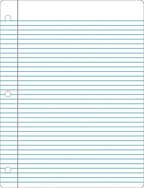 Printable notebook paper wide ruled