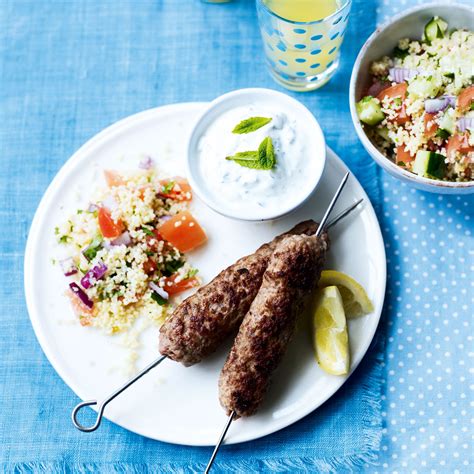 lamb kofta with couscous salad cook with mands cook with mands couscous salad lamb kofta lamb