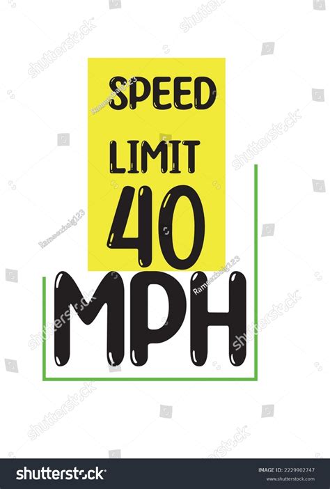 Speed Limit Sign Vector Illustration Stock Vector Royalty Free