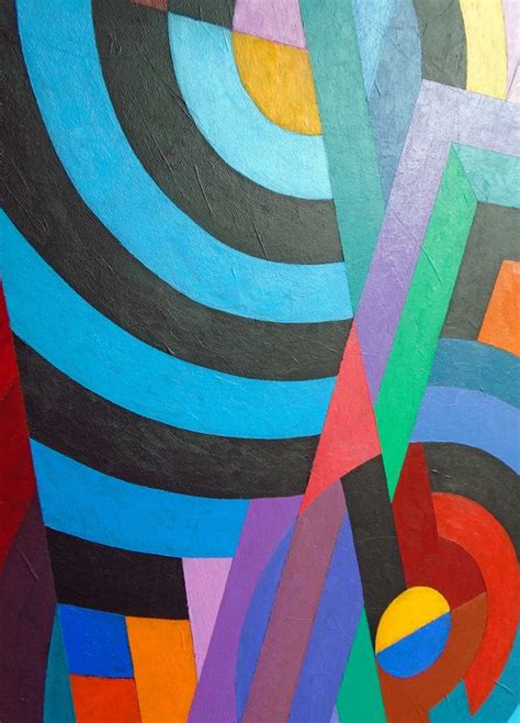 Geometric Doodle Iv Acrylic Painting By Stephen Conroy Artfinder