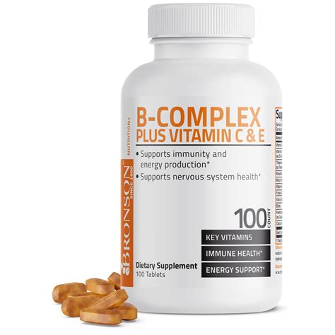 Vitamin B-Complex with Vitamins C and E - 100 Tablets | Vitamins