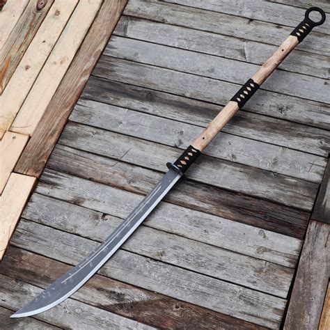 54 Functional Hand Made Chinese Pudao Japanese Naginata Polearm Sword