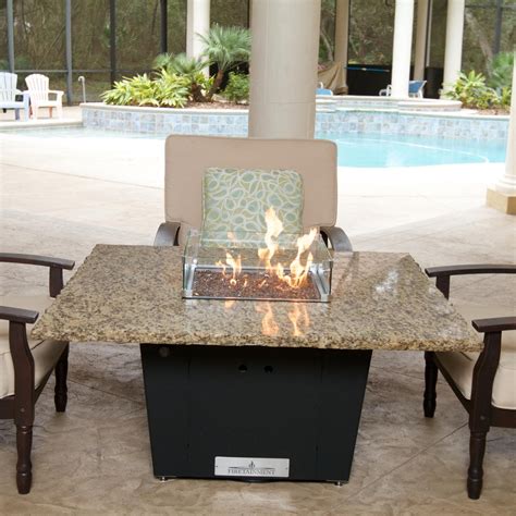 Bali outdoors propane firepit gas fire pit table 42 inch 50,000 btu rectangular gas fire pit table with blue fire glass, table lid included. Madrid 48-Inch Fire Pit Table With Cooking Package By ...