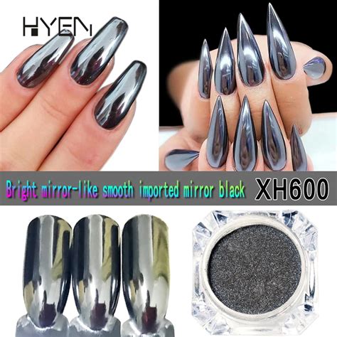 Hyen Magic Glimmer Black Mirror Glitter Power Nail 1g Chrome Pigment