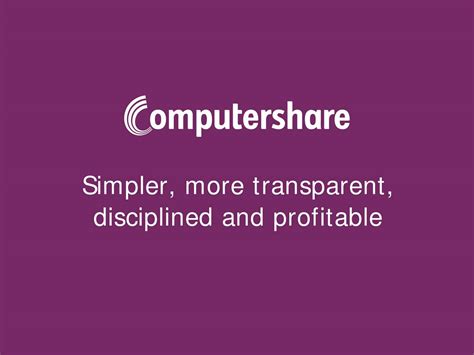 Computershare Cmsqf Investor Presentation Slideshow Computershare