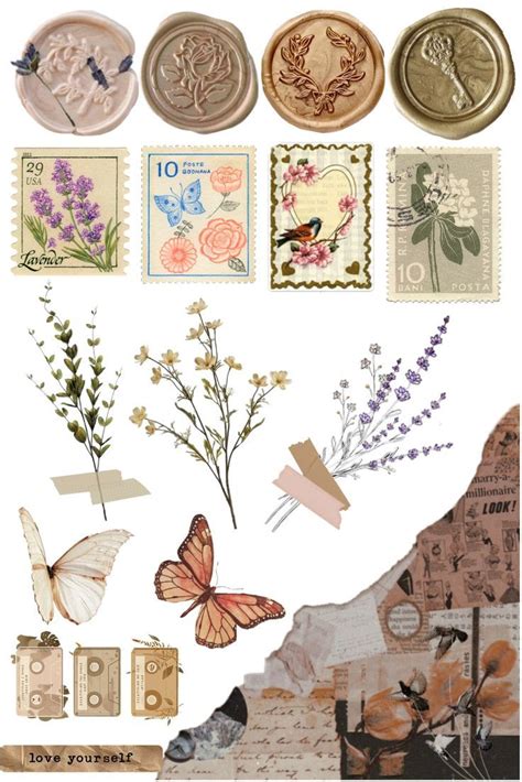 Vintage Aesthetic Sticker Made By D L Sticker Art Journal Stickers Scrapbook Stic In 2022