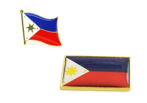 2pcs Philippines National Flag Lapel Pin Badge Set T Box Etsy