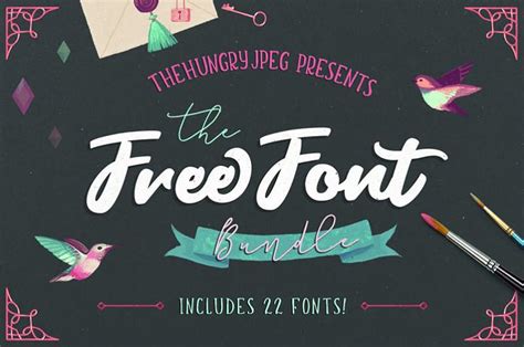 Thehungryjpeg Free Font Bundle Worth 104 Phongchuviet