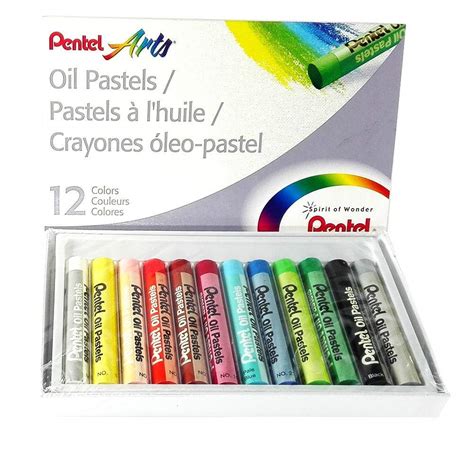 Pentel Arts Oil Pastels 12 Color Set Phn 12 Starbox