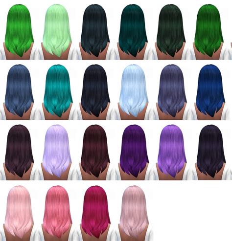 Miss Paraply Hair Retexture Default 45 Colors • Sims 4 Downloads