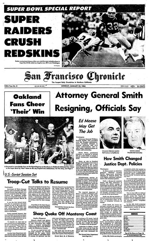 Serving the bay area since 1865. Chronicle Covers: Raiders won the Super Bowl, but Oakland ...