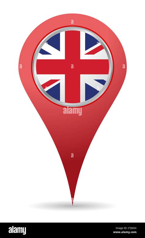 United Kingdom Location Map Pin Uk Stock Photo Alamy