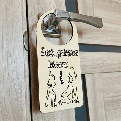 Do Not Disturb Wooden Door Hanger Sex Game Room Sign Door Etsy