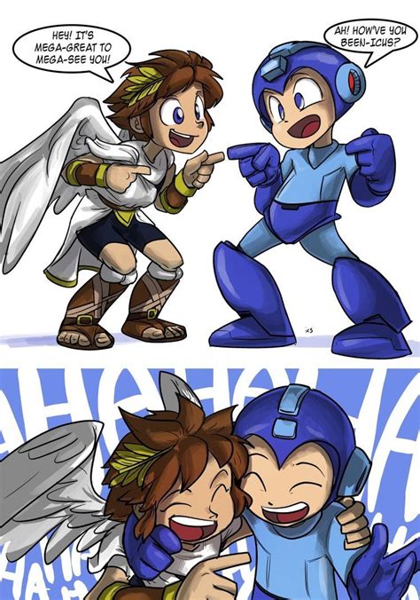 Mega Man And Pit Smash Bros Funny Nintendo Super Smash Bros Super Smash Bros Memes